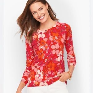 Women’s Plus Talbots Tossed Flowers Crewneck